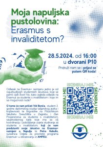 Plakat predavanja Moja napuljska pustolovina: Erasmus s invaliditetom